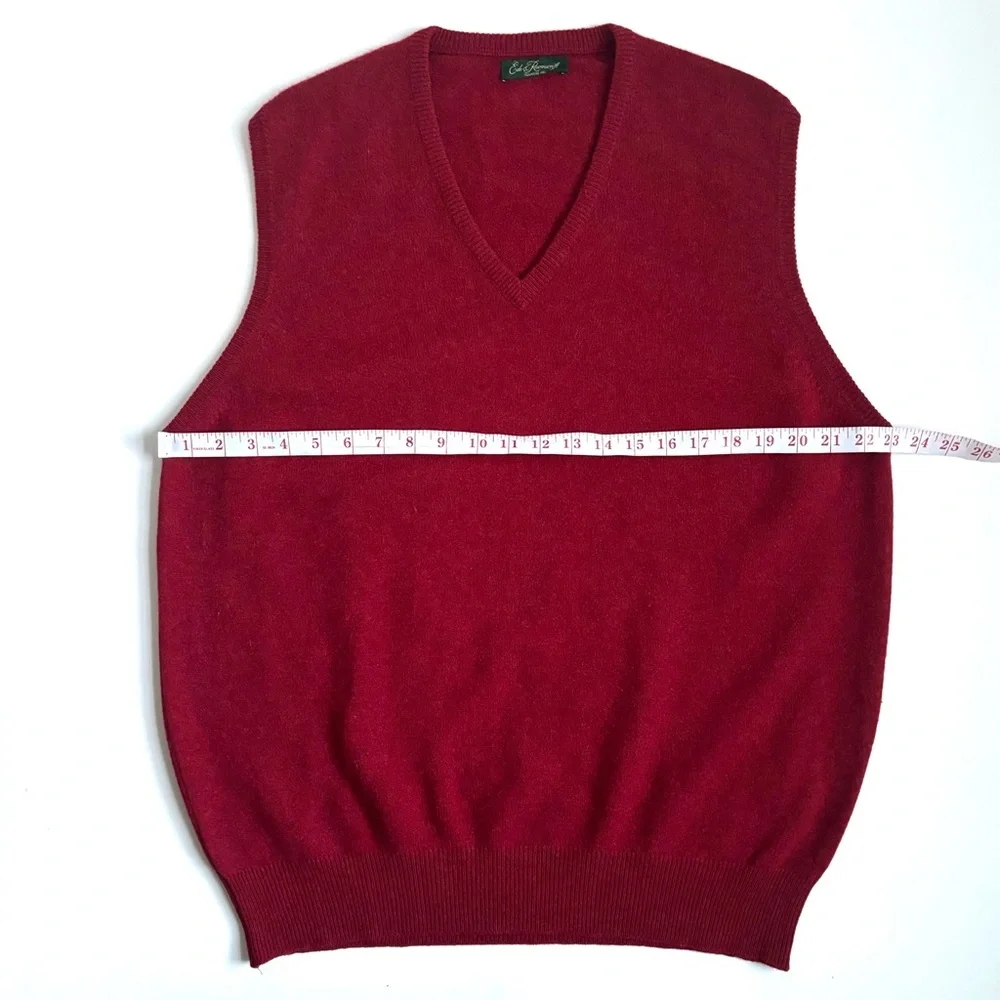 Ede & Ravenscroft 100% New Lambswool Sweater Vest Red Size Large